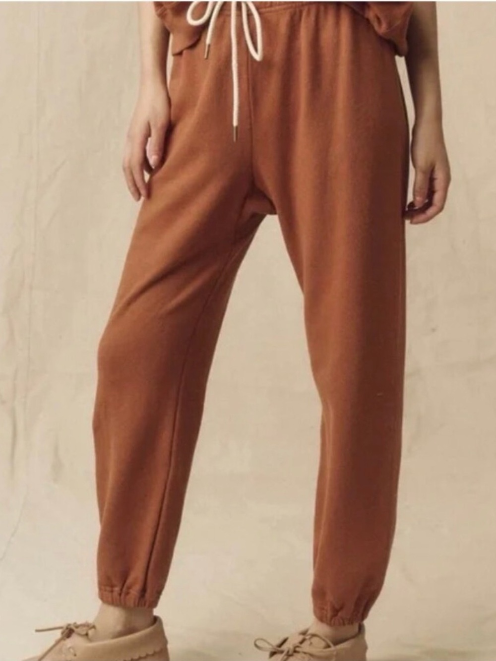 The GREAT The Stadium Sweatpants Cnyon Rust Orange
